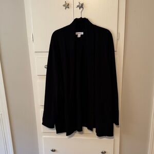 Black Open Front Cardigan Liz Claiborne 3X